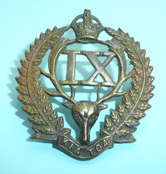 WW1 New Zealand 9th (Wellington East Coast Rifles) Regiment Bronze Brass Cap Badge