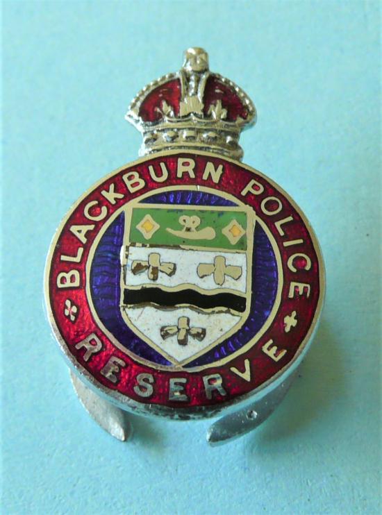 WW2 Home Front - Blackburn (Lancashire) Police Constabulary Constable Reserve Enamel Lapel Buttonhole Badge