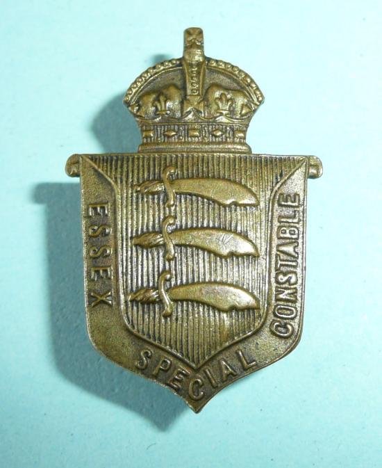 WW1 Essex Constabulary Special Constable Gilt Brass Lapel Badge