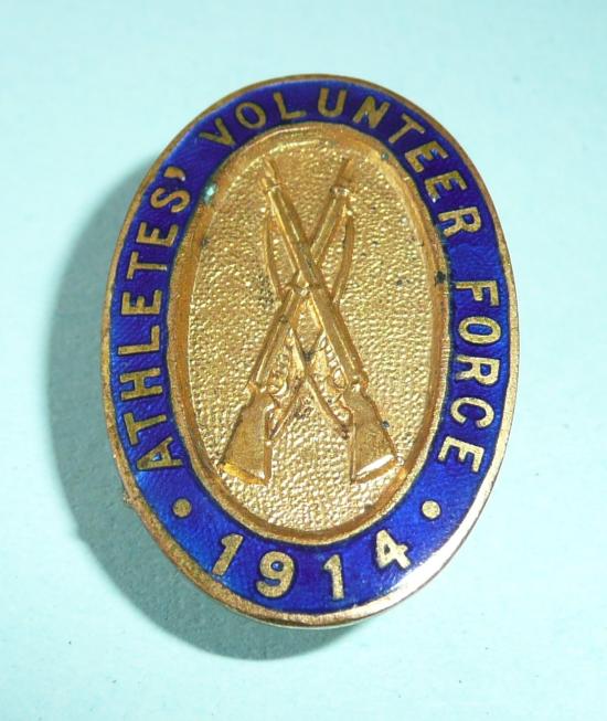 Athletes Volunteer Force 1914 Volunteer Training Corps VTC badge