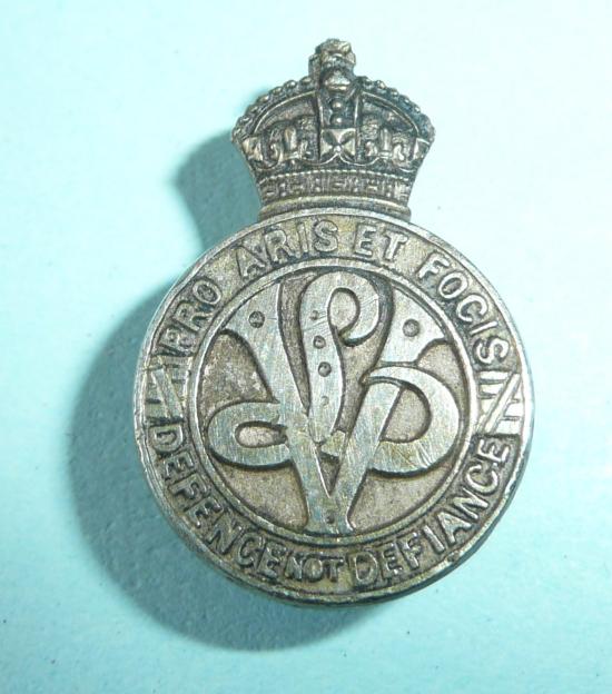 WW1 London Volunteer League of the British Empire White Metal Lapel Button Hole Badge