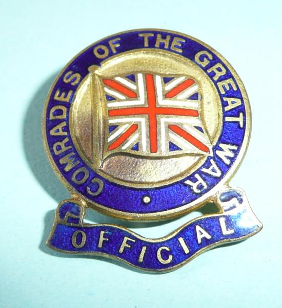 WW1 Comrades of the Great War  - Official  - Enamel & Gilt lapel Badge