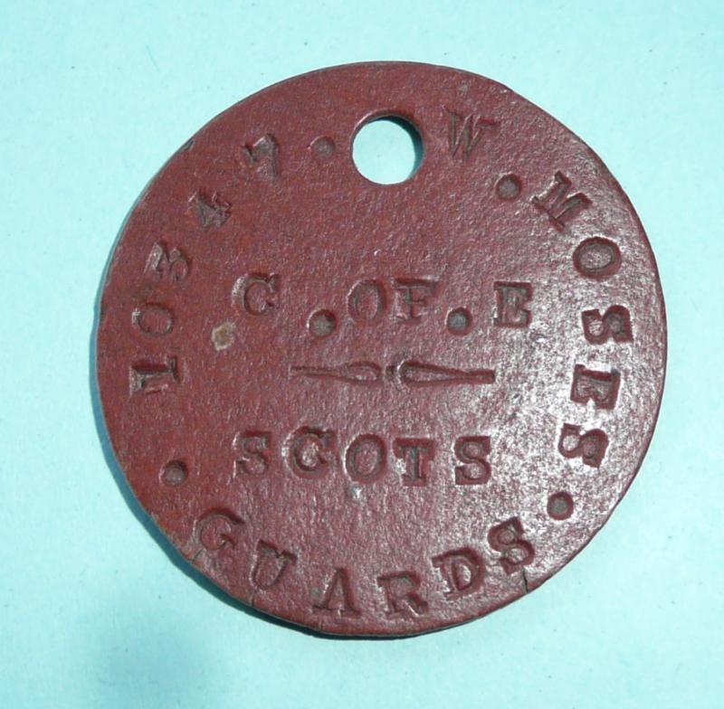 WW1 Fibre ID Identity Disc to a Scots Guardsman Amputee