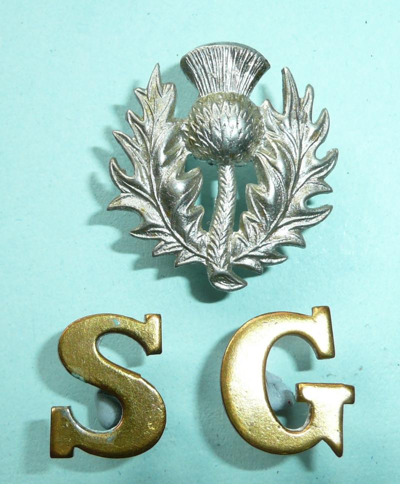 Household Division - Scots Guards Three Part Bi-Metal Service Dress Shoulder Title