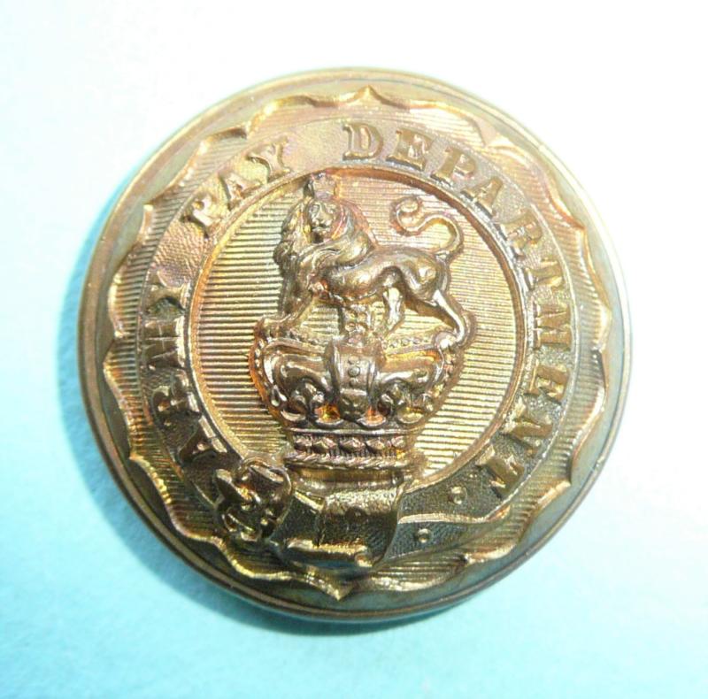 Victorian Army Pay Department Button Officers Large Pattern Gilt Button