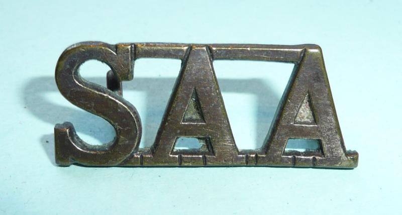 SAA (South Africa / Suid Afrika Artillery) Brass Shoulder Title
