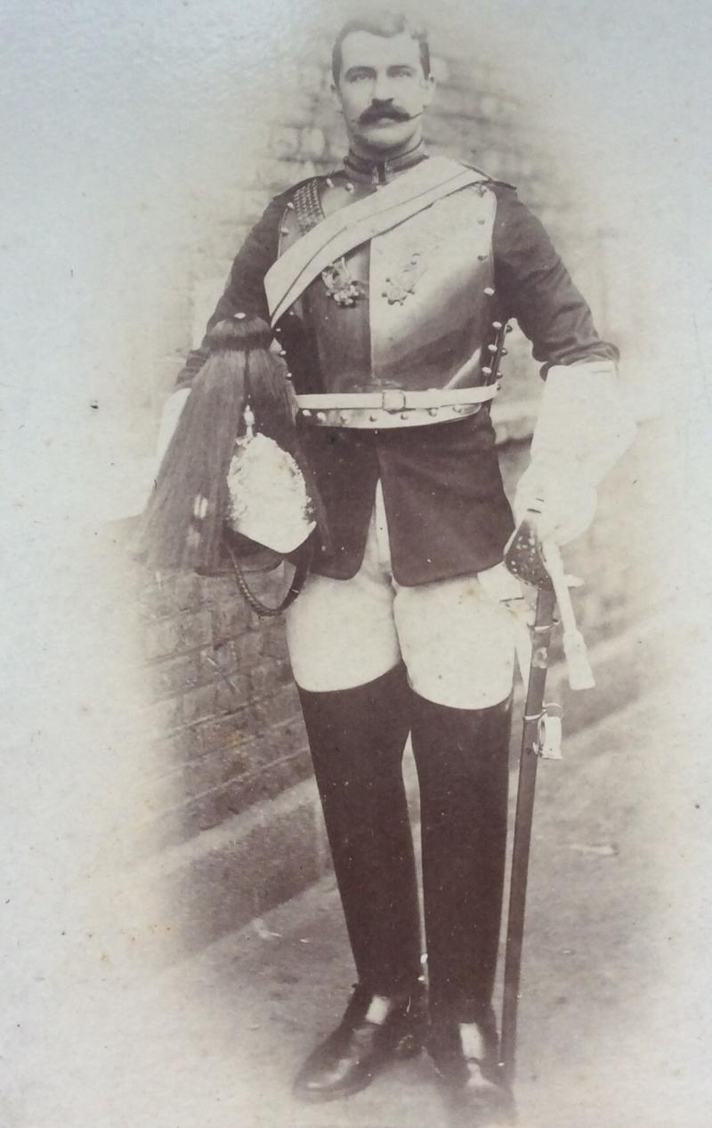 Original mounted Edwardian Pre WW1 Photograph Royal Horse Guards (RHG) Officer