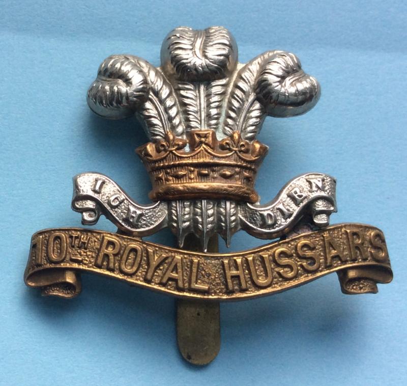 WW1 10th Royal Hussars Bi-Metal Cap Badge
