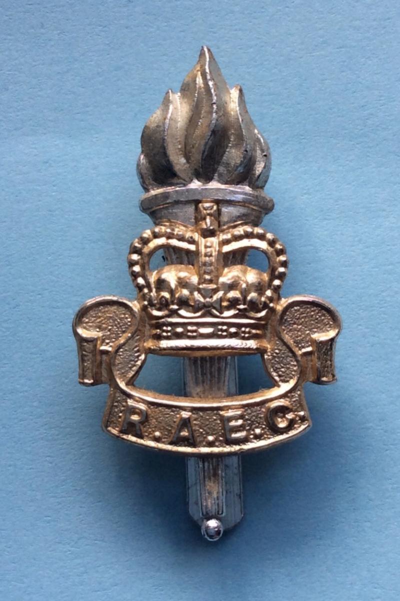 Royal Army Education Corps (RAEC) QEII Staybrite Anodised Aluminium AA Cap Badge - Gaunt London