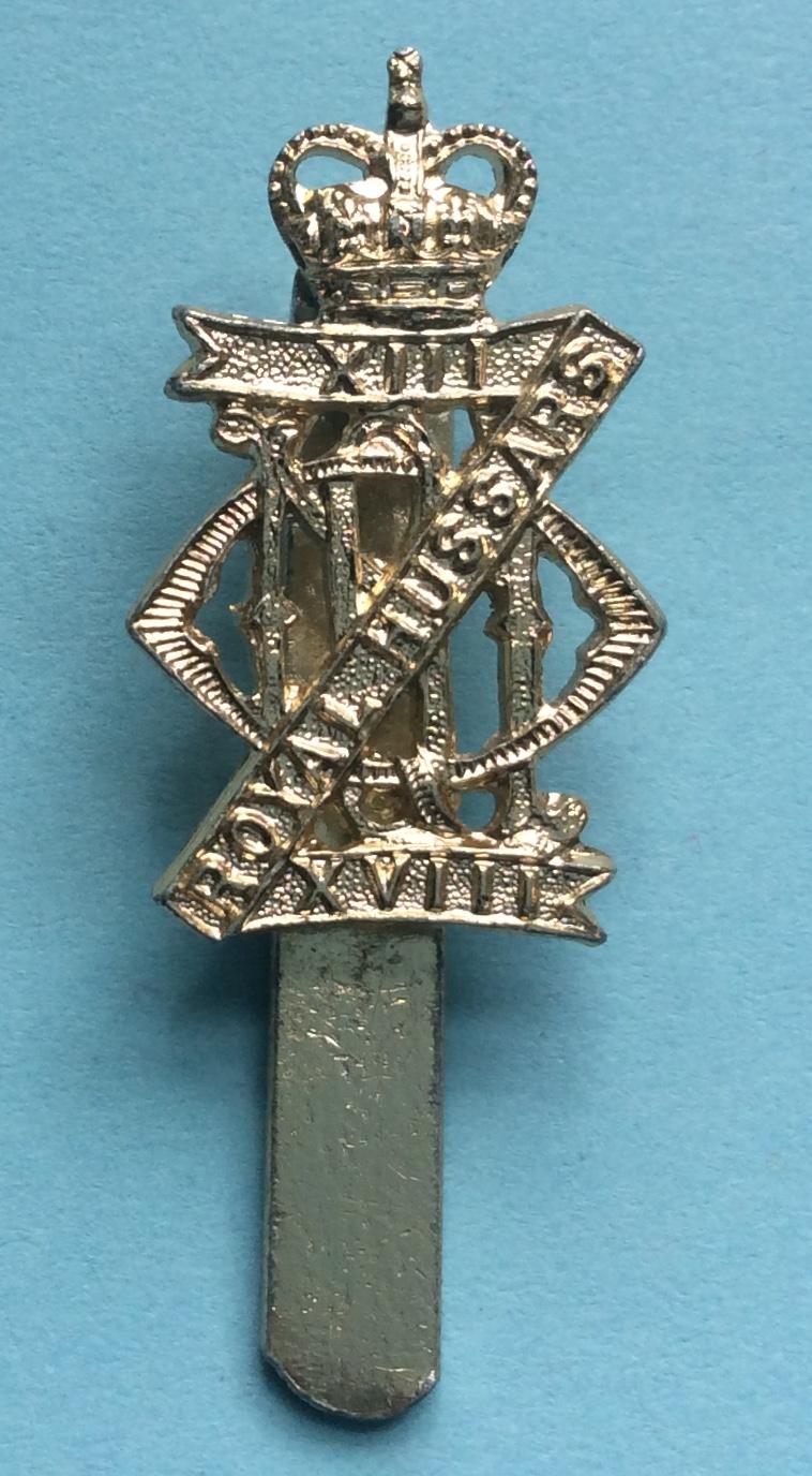 13th/18th Hussars Staybrite Anodised Aluminium Cap Badge - Firmin