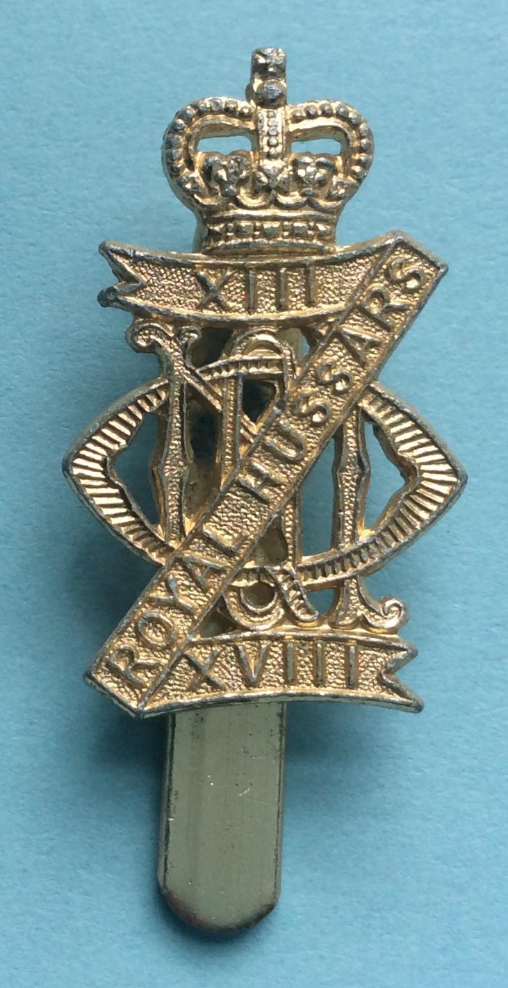13th/18th Hussars Staybrite Anodised Aluminium Cap Badge - Beewyse London