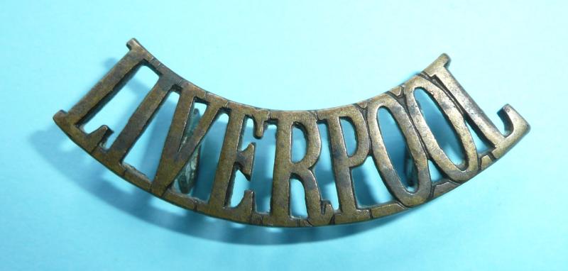 Victorian Liverpool (Kings Regiment) Brass Shoulder Title