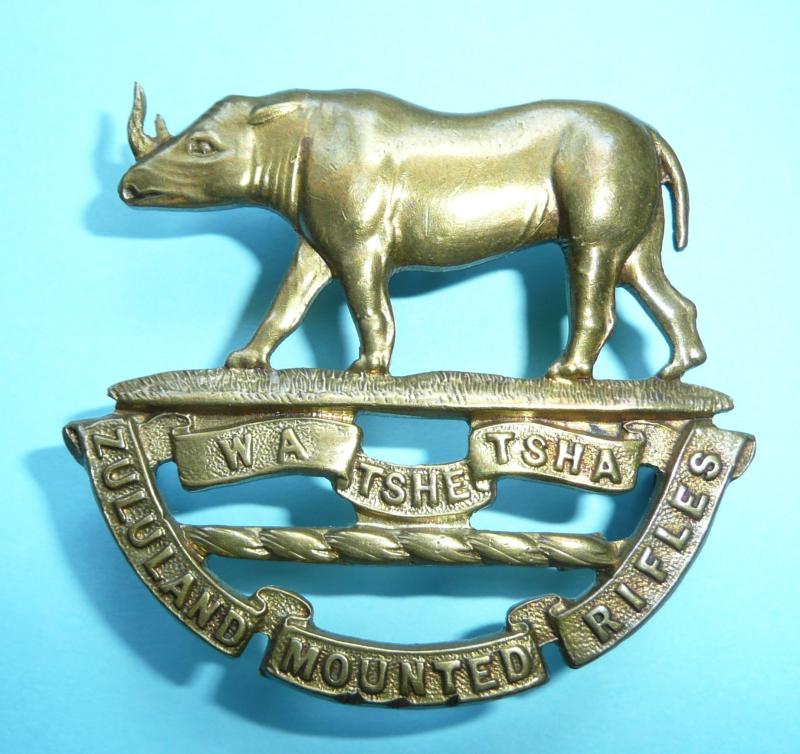 Zululand Mounted Rifles Slouch Hat Cap Badge, circa 1903 - 1913