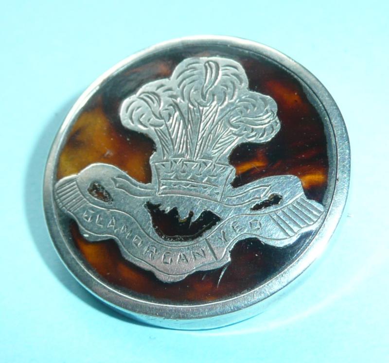 WW1 Wales Welsh Glamorgan Yeomanry TS Sterling Silver Sweetheart Pin Brooch Badge
