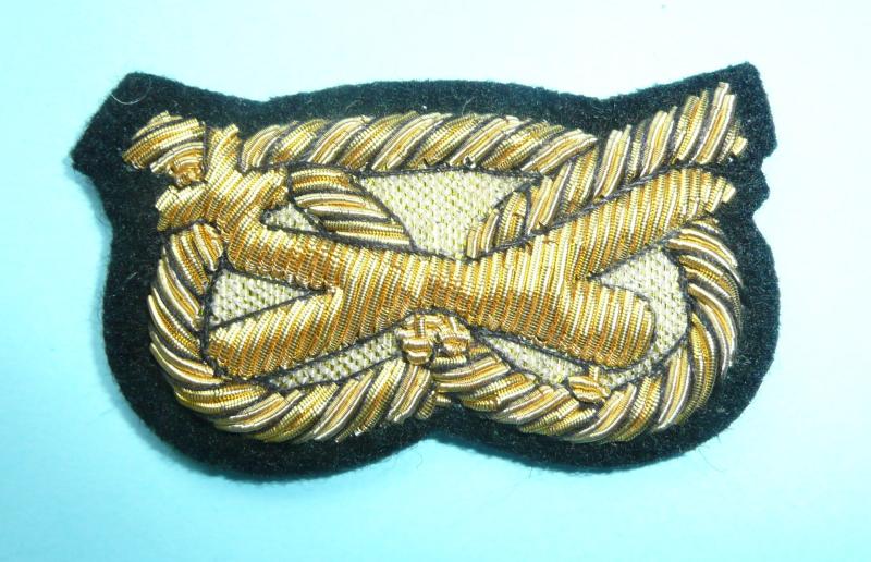 Mercian Regiment - Glider On Stafford Knot On Black Back-Cloth Bullion wire-embroidered Regimental cloth arm badge