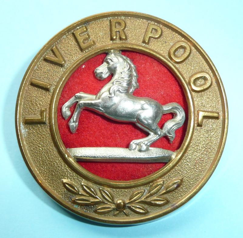 The Kings Liverpool Regiment Bi-Metal Helmet Plate Centre (HPC)