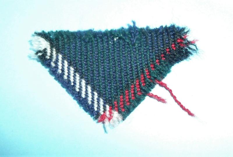 WW2 6th Battalion Seaforth Highlanders tartan formation sign regimental flash designation