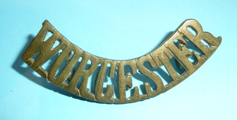 Worcester Regiment - First Pattern Brass Shoulder Title