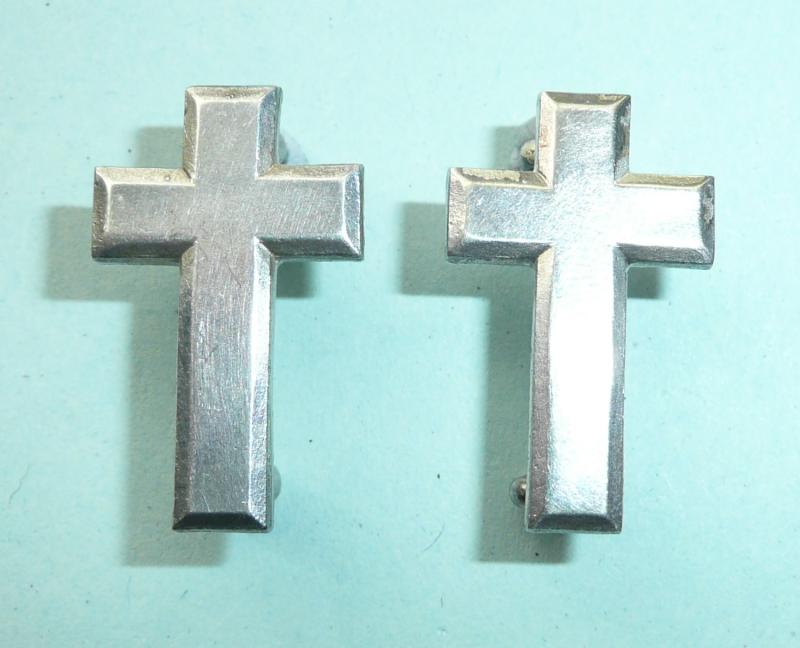 Royal Army Chaplains Department (RAChD) Collar Badges - One H/M Silver 1956