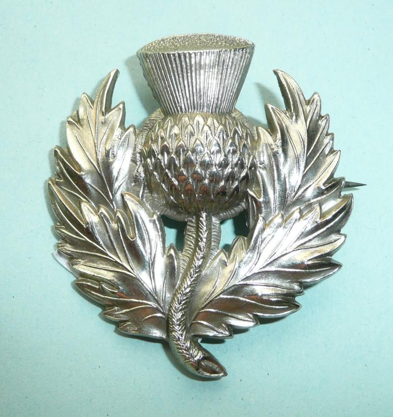 Large White 15th Middlesex RVC / 14th London Regiment (London Scottish) Thistle Glengarry Badge