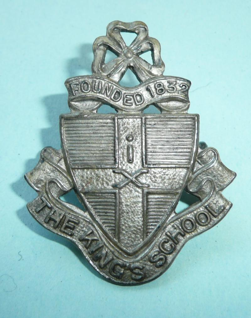 The Kings School (Australia) Cadet Silver Plated White Metal Cap Badge