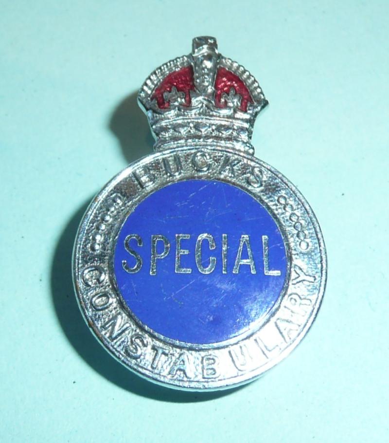 WW2 Bucks Buckinghamshire Special Constable Constabulary Police Mufti Lapel Buttonhole Badge