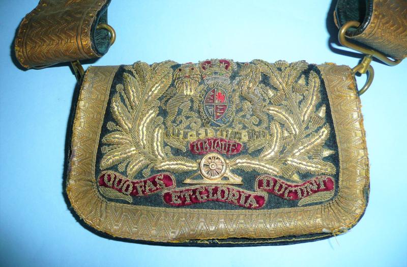Royal Artillery QVC Victorian Officers No 1 Full Dress Dress Pouch Belt and Pouch