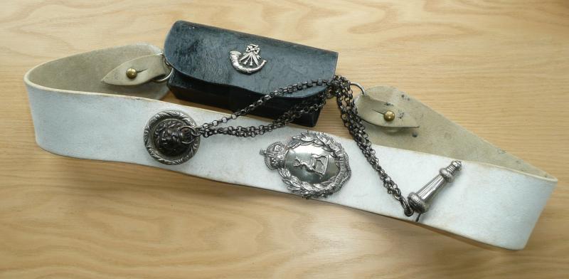 3rd Volunteer Battalion The Bedfordshire Regiment Officers Shoulder Belt And Pouch, Circa 1902 - 1908