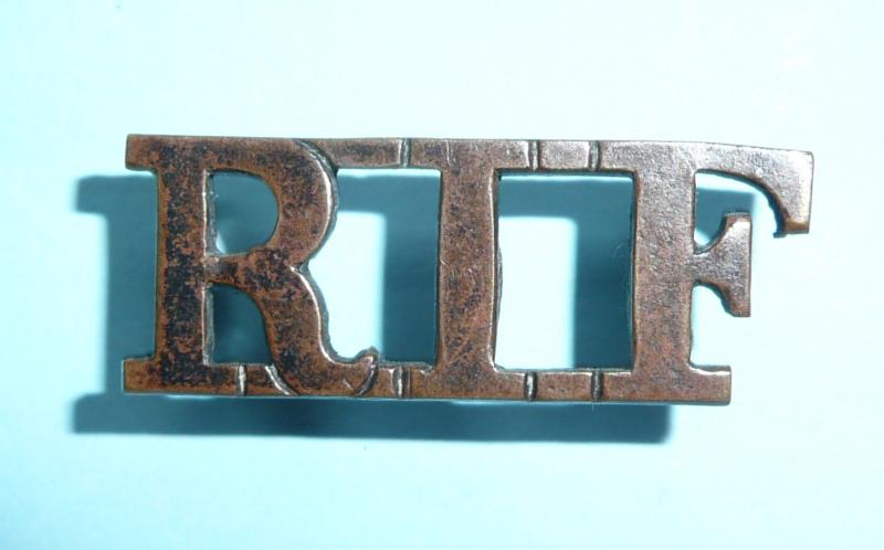 Royal Irish Fusiliers (RIF) Blackend Bronze Shoulder Title