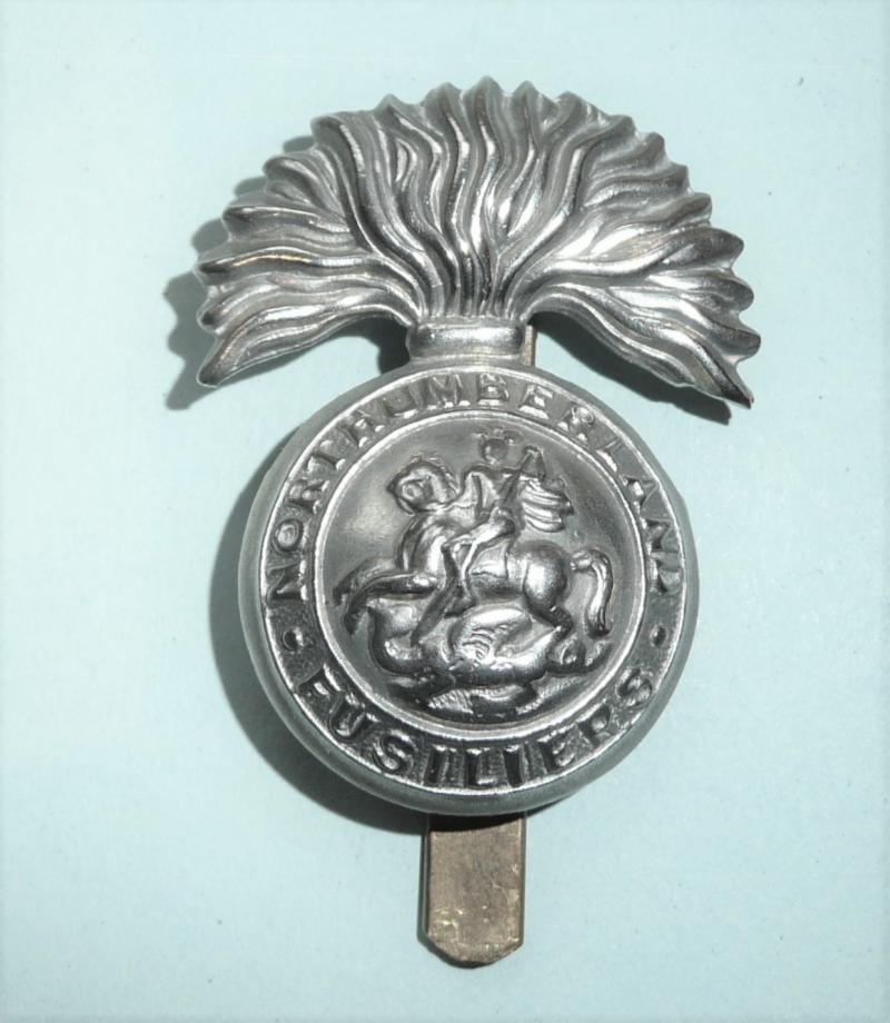 Northumberland Fusiliers Volunteer / Territorial Battalions White Metal Other Ranks Cap Badge