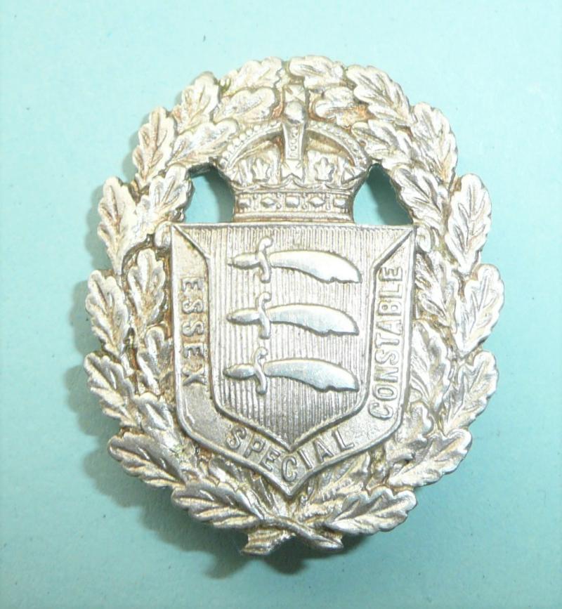 Essex Special Constable Constabulary Police Senior Officers Silver Plated Cap / Breast Badge