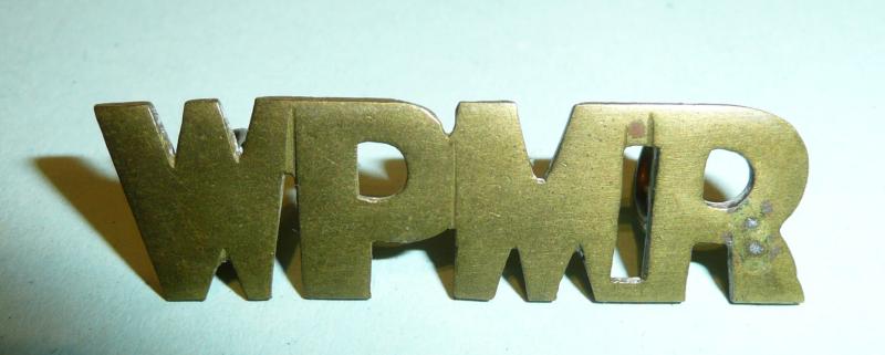 Boer War - WPMR - Western Province Mounted Rifles Brass Shoulder Title