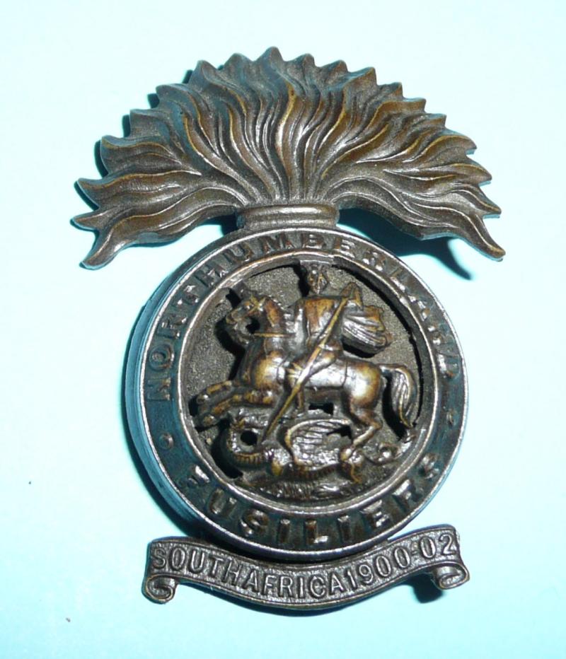 4th / 5th / 6th (Territorial) Battalions Northumberland Fusiliers (NF) Officers OSD Bronze Cap Badge - Blades