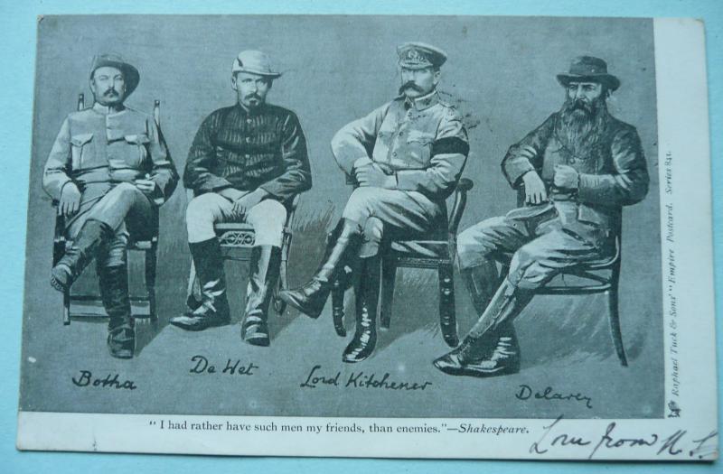 Original Raphael Tuck Art Postcard Boer War Final Peace concluded 1902
