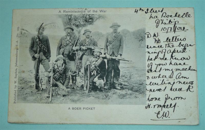 Boer War Original Souvenir Postcard  - Boer Picket