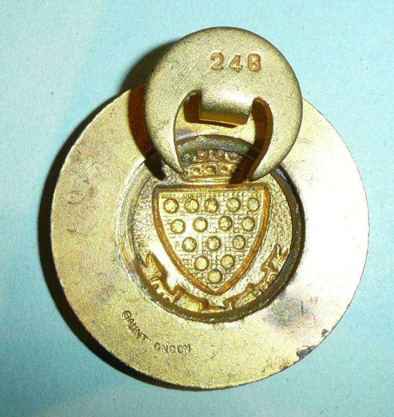 WW1 County of Cornwall Special Constable Constabulary Police Enamel and Gilt Mufti Buttonhole Lapel Badge Dated 1915