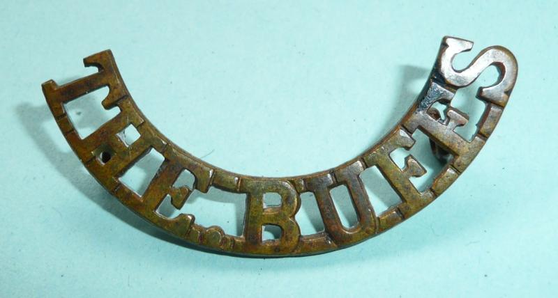 Victorian The Buffs (Royal East Kent Regiment) Brass Shoulder Title