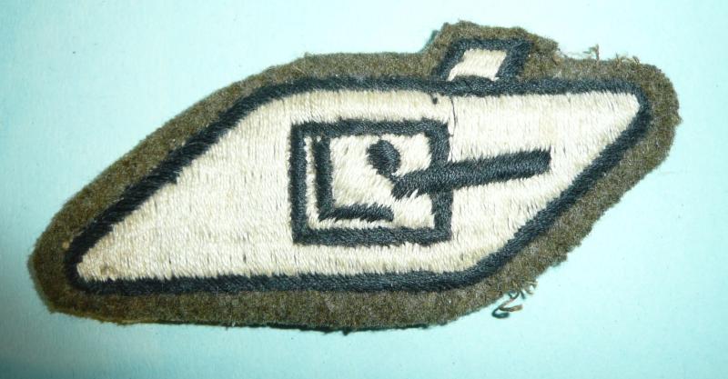 Khaki Dress Royal Tank Corps (RTC) RTR Regiment Embroidered Cloth Arm Badge
