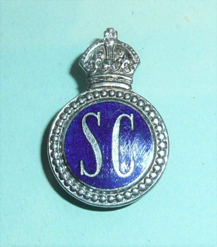 WW2 Generic Special Constable Constabulary Police Chrome and Enamel Lapel Buttonhole Mufti Badge