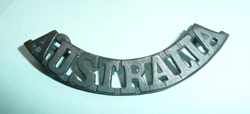 WW1 Australia Imperial Forces Bronze Shoulder Title - Stokes
