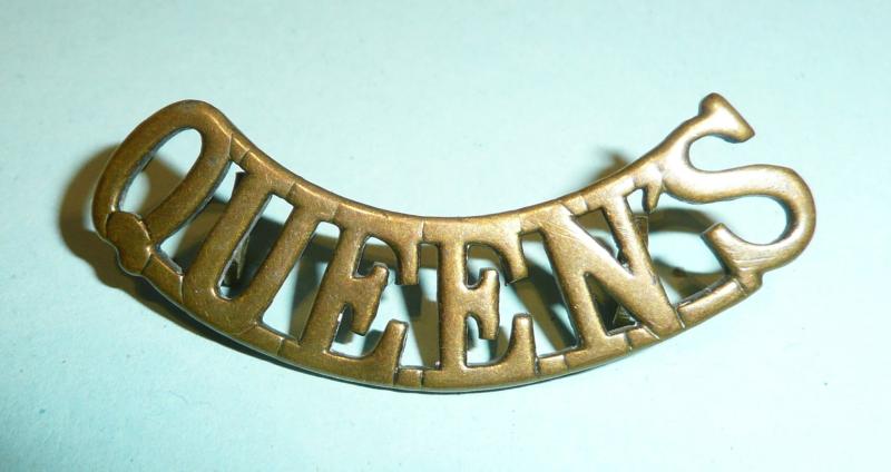 Queens (Royal West Surrey Regiment) Brass Shoulder Title