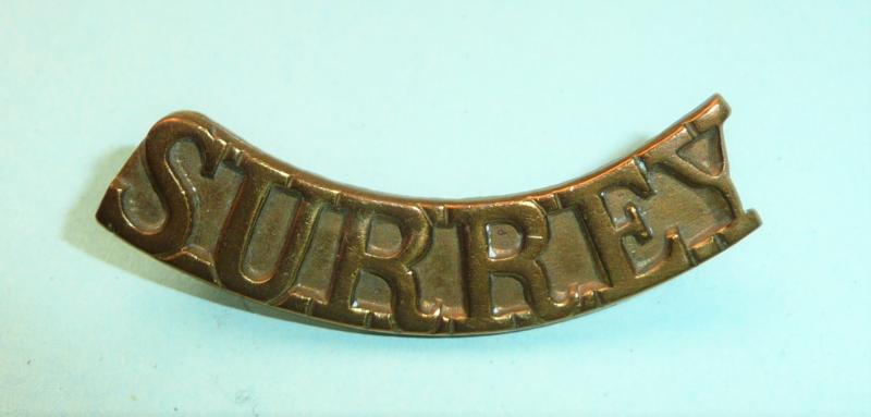 County of Surrey British Red Cross Brass Shoulder Title