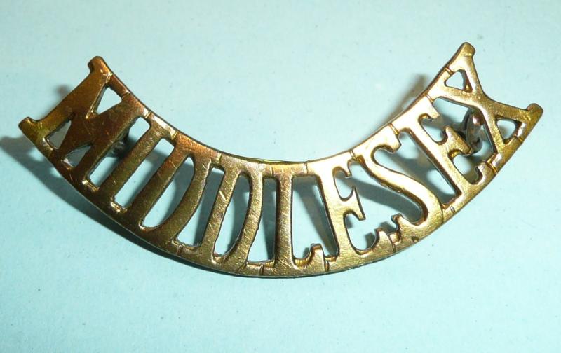 The Middlesex Regiment Brass Shoulder Title