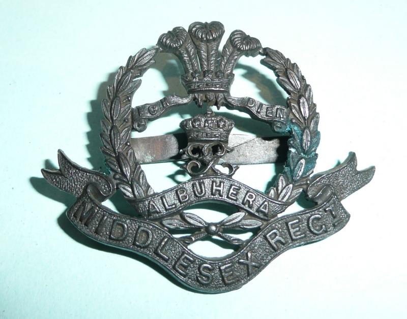 The Middlesex Regiment Officers OSD Bronze Cap Badge - Blades