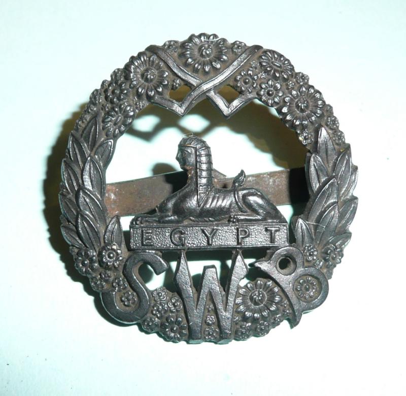 South Wales Borderers (SWB) Officers Bronze OSD Cap Badge - Blades