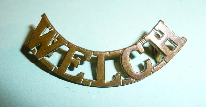 Welch Regiment Other Ranks Brass Shoulder Title