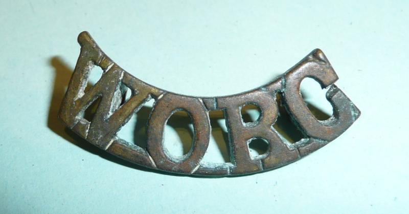 Worcestershire Regiment Early Pattern Officer's Brass Shoulder Title, pre 1908