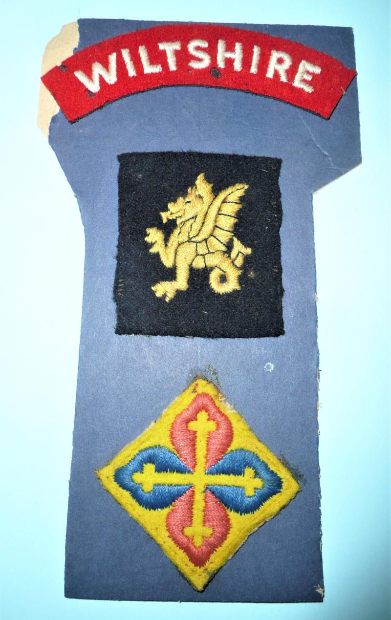 4th Battalion The Wiltshire Regiment Embroidered Cloth Shoulder Title and Formation SIgn Representation