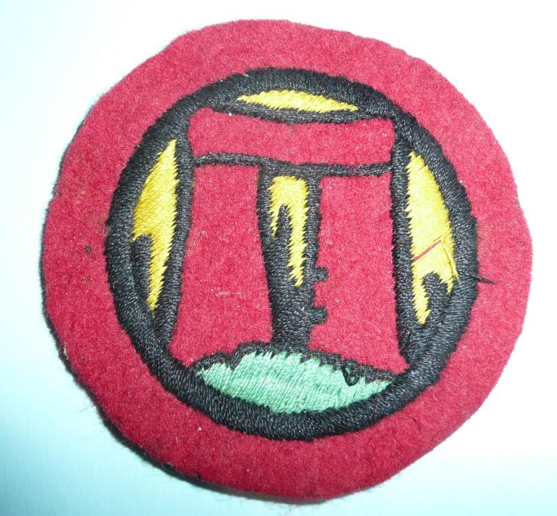 Salisbury Plain District & Wilts and Dorset District, Southern Command Embroidered Cloth Formation Sign