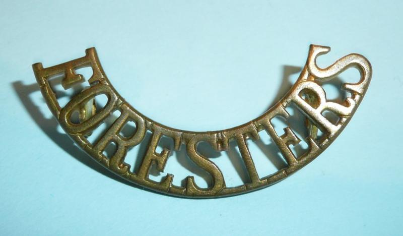 The Sherwood Foresters (Nottinghamshire & Derbyshire Regiment) Officer's Pattern Brass Shoulder Title